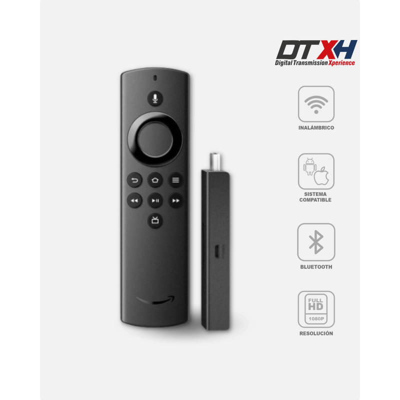 AMAZON FIRE TV STICK LITE Transmisión Full HD del Fire TV Stick Lite con control remoto 2da Generación 2 RAM