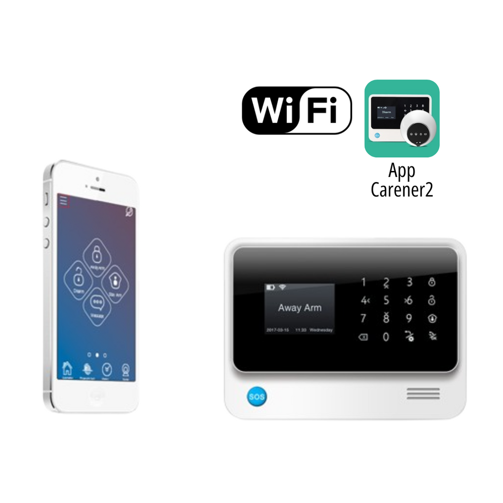 Sistema de alarma inalámbrico de seguridad para el hogar wifi y gsm / 3G y  gprs