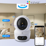 Cámara de Seguridad EZVIZ H7C Dual – Doble Lente 2K+ con Visión 360° y AI Inteligente