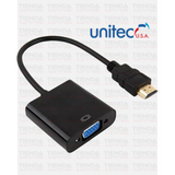 Convertidor HDMI a VGA Unitec + Audio Conectividad Sin Límites