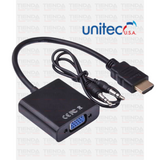 Convertidor HDMI a VGA Unitec + Audio Conectividad Sin Límites