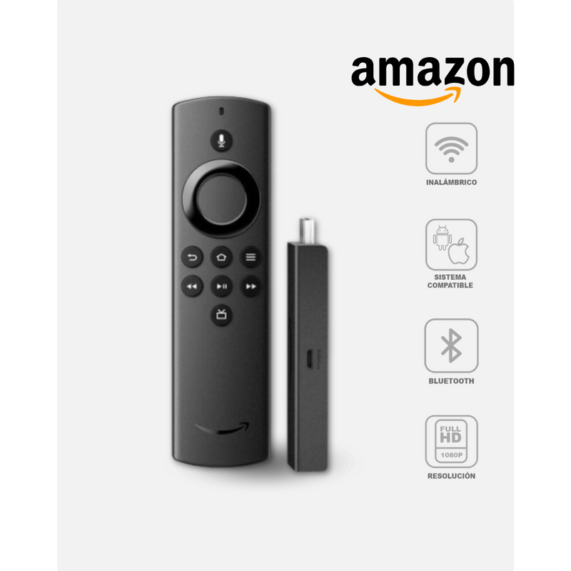 AMAZON FIRE TV STICK LITE Transmisión Full HD del Fire TV Stick Lite con control remoto 2da Generación 2 RAM